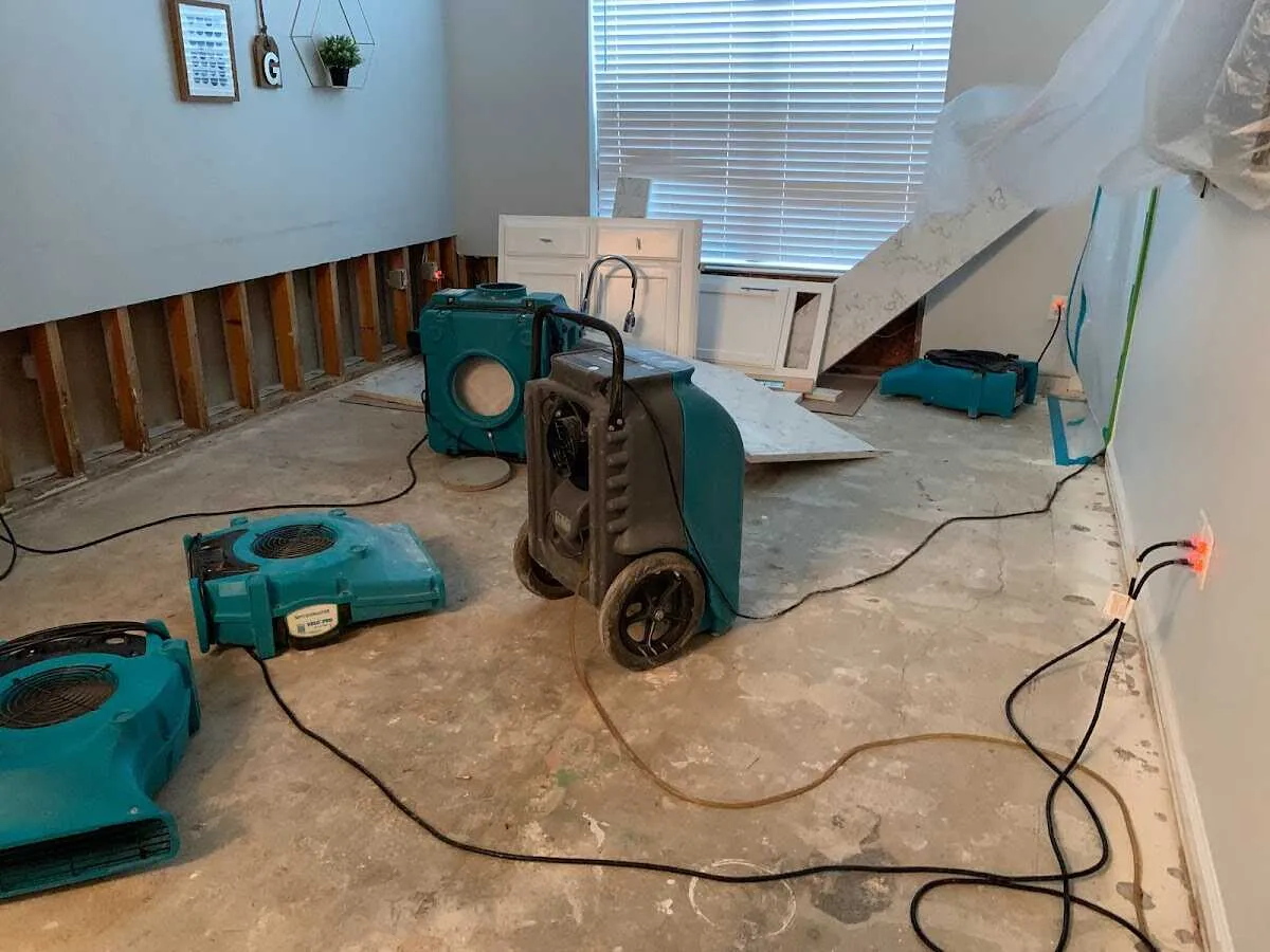 Dehumidifier in flood-cut room for Water Extraction & Removal in Villa Hills